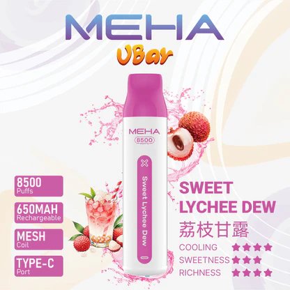 MEHA 魅嗨小白條 8500 抽 沈浸於 650mAh 穩定供電的細膩洗禮 3% 獨家調配比例還原鮮明果韻 跨越萬次吸吮的品質保證 台灣現貨:圖片 13